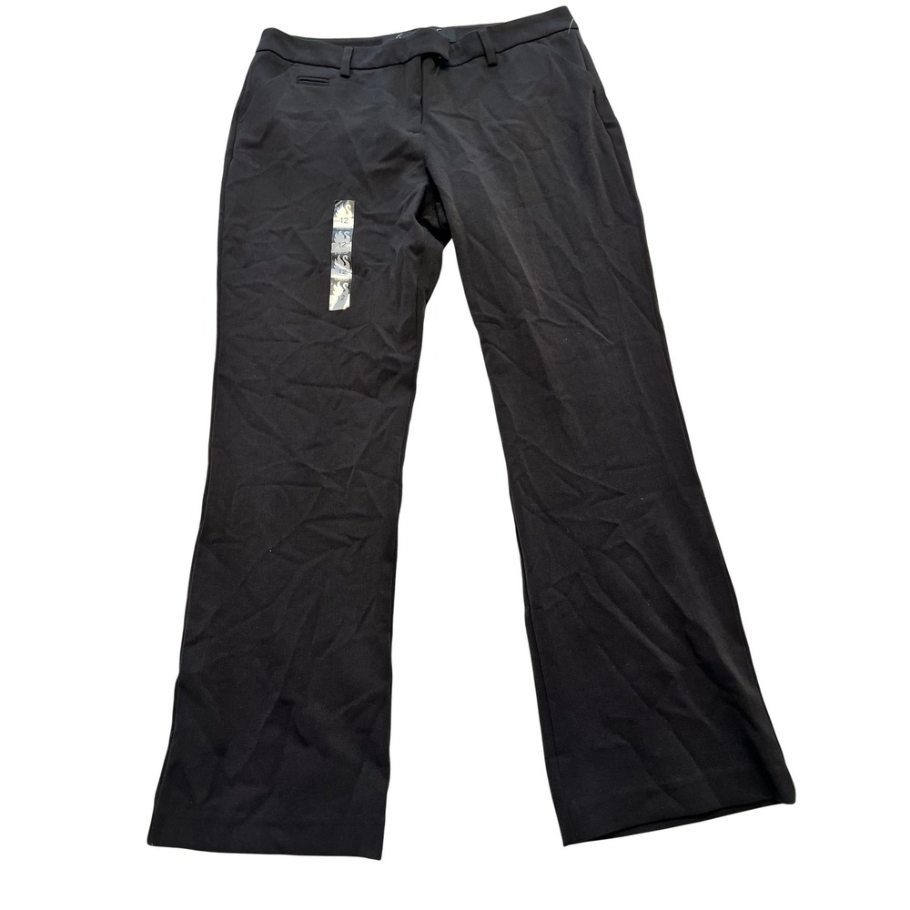 Gloria Vanderbilt Dress Pants Womens 12 Short Black The‎ Perfect Fit Stretch